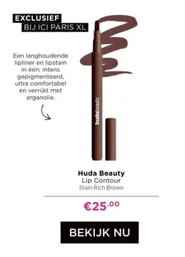 Aanbieding: Huda Beauty Lip Contour Stain Rich Brown
