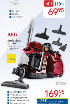 Promotie: Stofzuiger zonder zak LX7-2-ANIM Parket