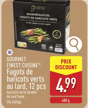 Offre: Fagots de haricots verts au lard, 12 pcs
