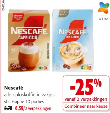 Promotie: oploskoffie in zakjes