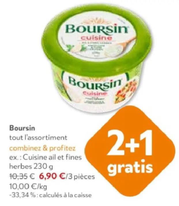 Offre: Boursin cuisine