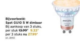 Aanbieding: spot GU10 dimbaar