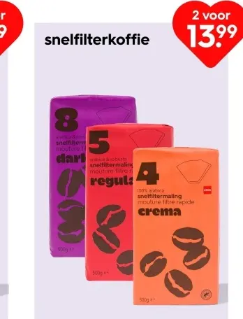 Aanbieding: snelfilterkoffie