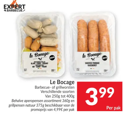 Promotie: Barbecue- of grillworsten