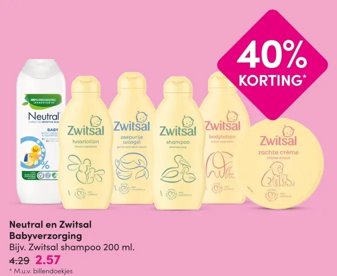 Aanbieding: Neutral en Zwitsal Babyverzorging