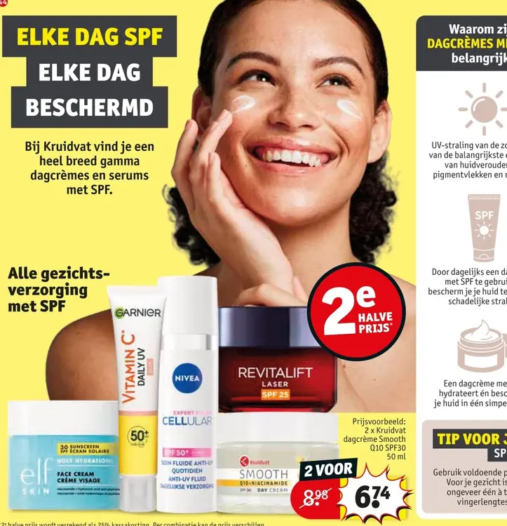 Promotie: dagcrème Smooth Q10 SPF30