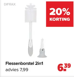 Promotie: Flessenborstel 2in1
