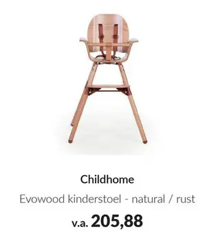 Aanbieding: Evowood kinderstoel - natural / rust