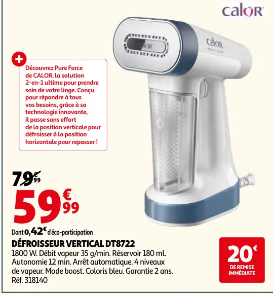 Promotie: Défroisseur vertical dt8722