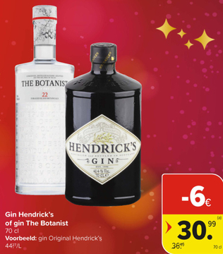 Aanbieding: Gin Hendrick's of gin The Botanist