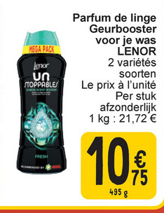 Offre: Parfum de linge Geurbooster voor je was LENOR