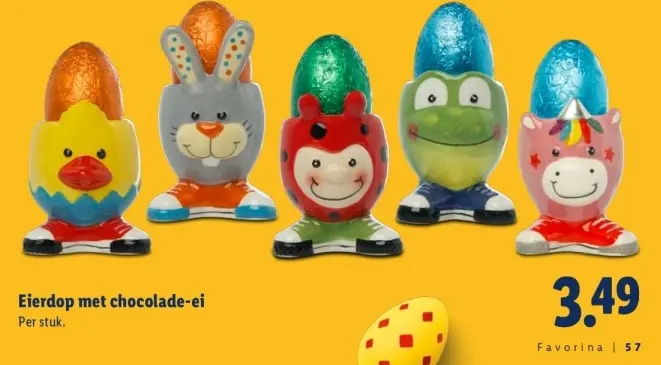 Aanbieding: Eierdop met chocolade-ei