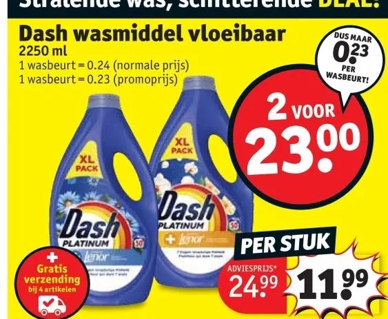 Promotie: Dash wasmiddel vloeibaar