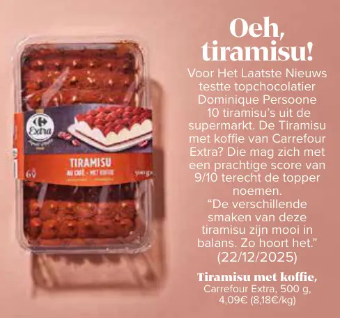 Promotie: Tiramisu met koffie
