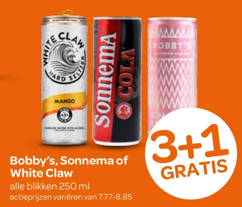 Aanbieding: Bobby's, Sonnema of White Claw