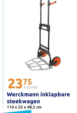 Aanbieding: inklapbare steekwagen