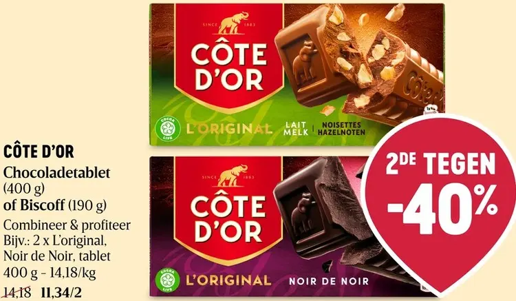 Promotie: Chocoladetablet of Biscoff