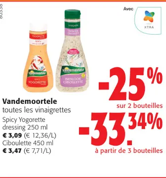 Offre: Vandemoortele toutes les vinaigrettes