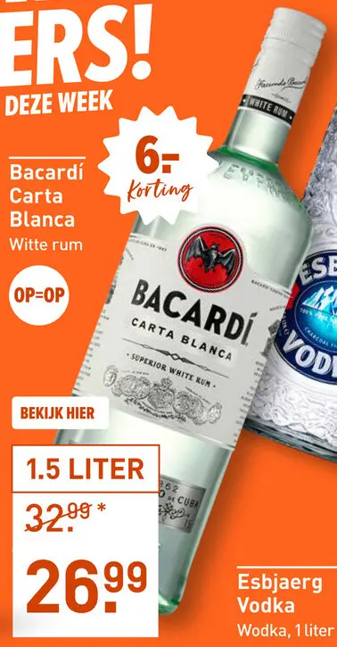 Aanbieding: Bacardí Carta Blanca 150CL