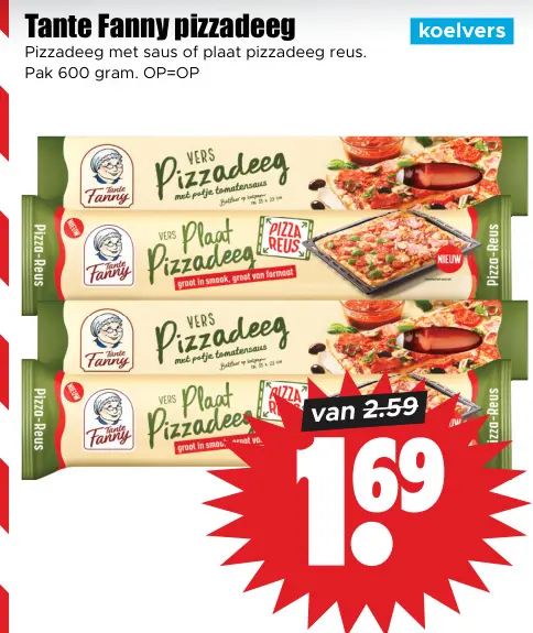 Aanbieding: Tante Fanny pizzadeeg