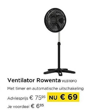 Aanbieding: Ventilator Rowenta vu3110FO