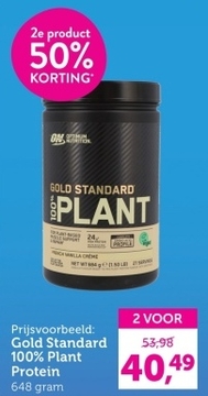 Aanbieding: Optimum Nutrition Gold Standard 100% Plant Protein Vanilla - 684g