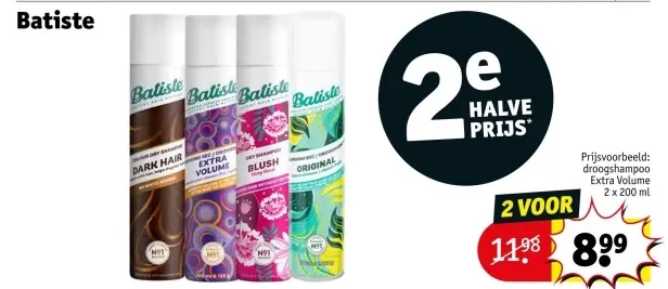 Aanbieding: Batiste droogshampoo