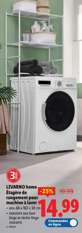 Offre: Étagère de rangement pour machine à laver