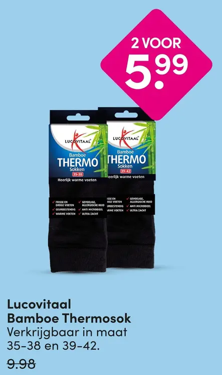 Aanbieding: Lucovitaal Bamboe Thermosok
