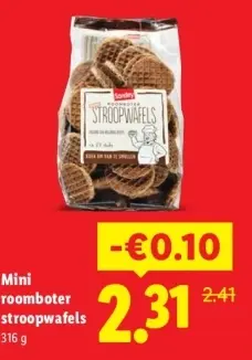 Aanbieding: Mini roomboter stroopwafels
