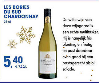 Aanbieding: LES BORIES DU SUD CHARDONNAY