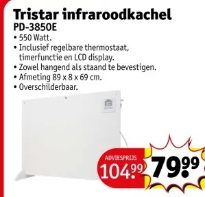 Aanbieding: infraroodkachel