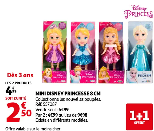 Offre: Mini Disney Princesse 8 cm