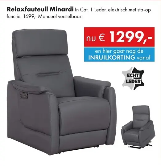 Promotie: Minardi relaxfauteuil