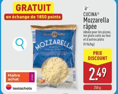 Offre: Mozzarella râpée