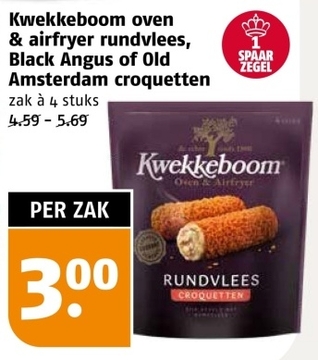 Aanbieding: Kwekkeboom oven & airfryer rundvlees, Black Angus of Old Amsterdam croquetten