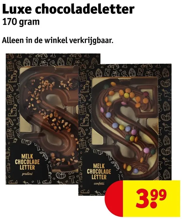 Aanbieding: Luxe chocoladeletter
