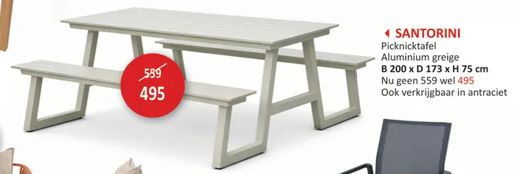 Promotie: Santorini Picknicktafel