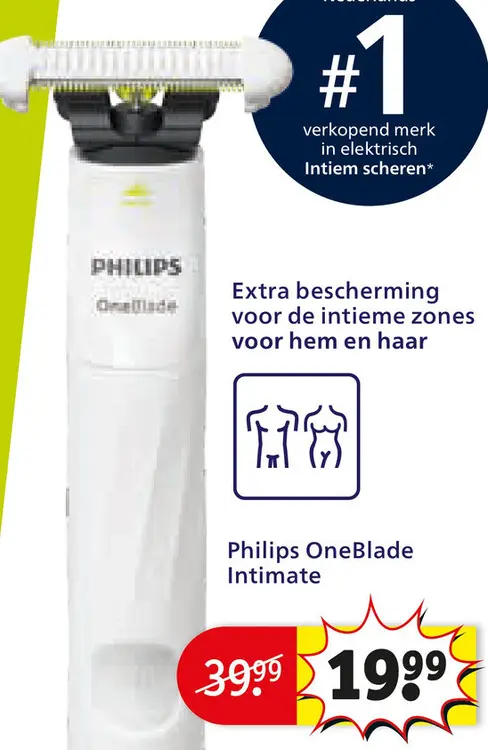 Promotie: Philips OneBlade Intimate