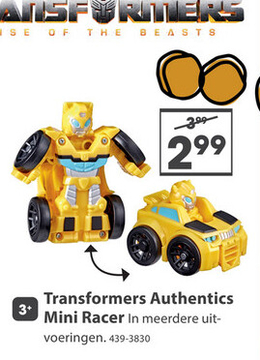 Aanbieding: Transformers Authentics Mini Racer