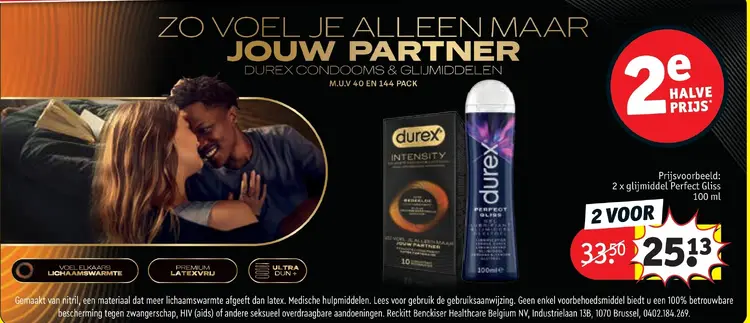 Promotie: Durex Condoms & Lubricants