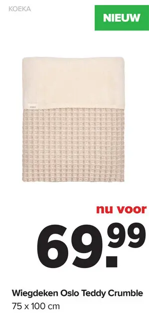 Aanbieding: Koeka Wiegdeken Oslo Teddy Crumble