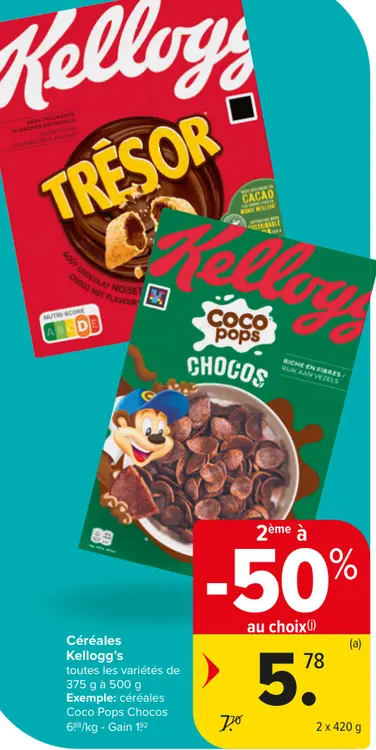 Offre: Céréales Kellogg's