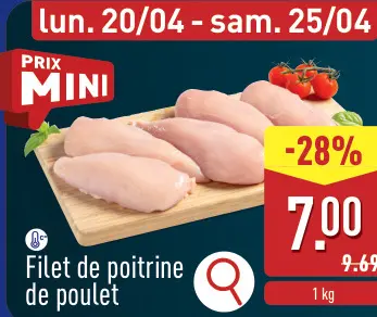 Offre: Filet de poitrine de poulet
