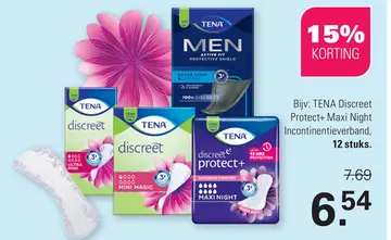 Aanbieding: TENA Discreet Protect+ Maxi Night Incontinent