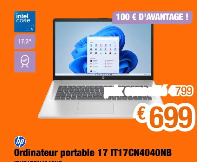 Offre: Ordinateur portable 17 IT17CN4040NB