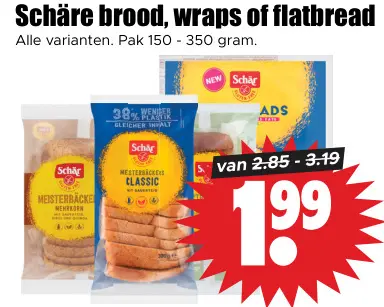 Aanbieding: brood, wraps of flatbread