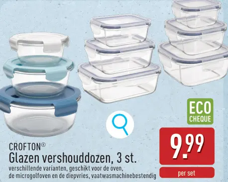 Promotie: Glazen vershouddozen