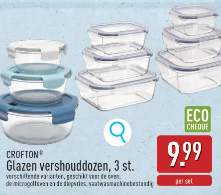 Promotie: Glazen vershouddozen