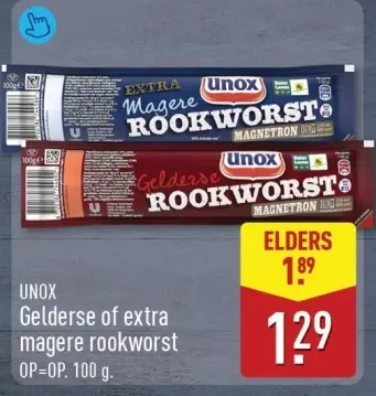 Aanbieding: Gelderse of extra magere rookworst